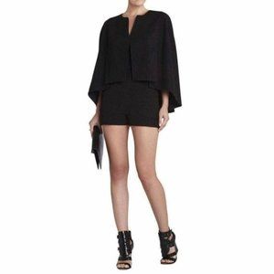 BCBGMAXAZRIA Black Cape Romper